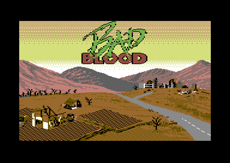 Bad Blood Commodore 64 Screenshot: Title screen.