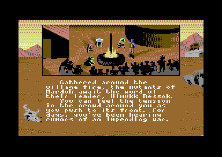 Bad Blood Commodore 64 Screenshot: The story begins...