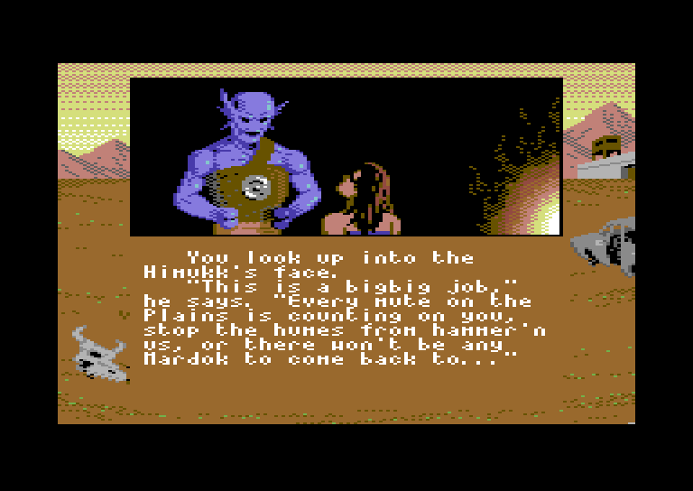 Bad Blood Commodore 64 Screenshot: About the mission...
