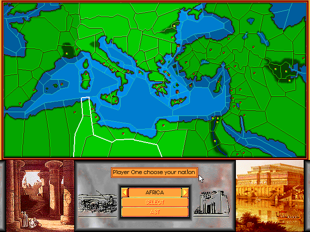 Advanced Civilization IBM PC/Compatibles Screenshot: New game start; setting up the players.