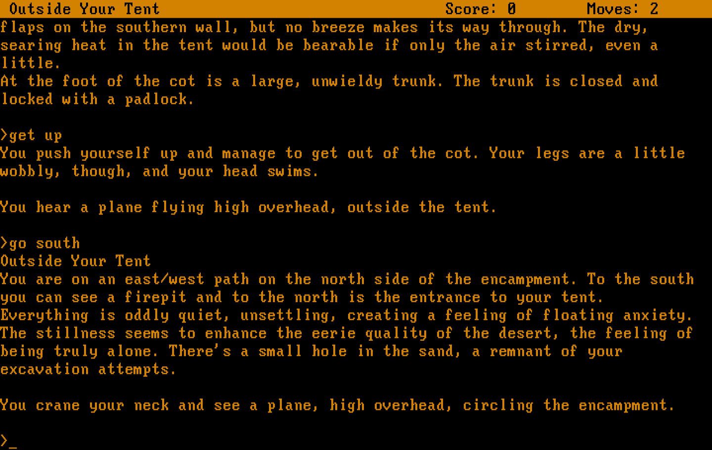 Infidel IBM PC/Compatibles Screenshot: Exploring the area.
