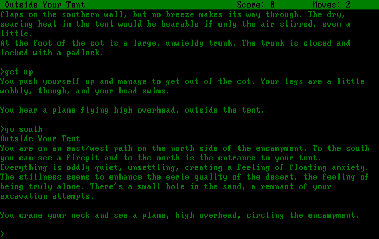 Infidel IBM PC/Compatibles Screenshot: Exploring the area.