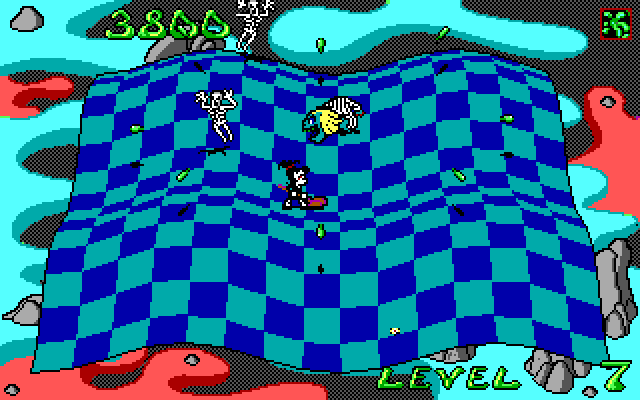 Adventures of Beetlejuice: Skeletons in the Closet IBM PC/Compatibles Screenshot: Each level presents slightly different challenges.