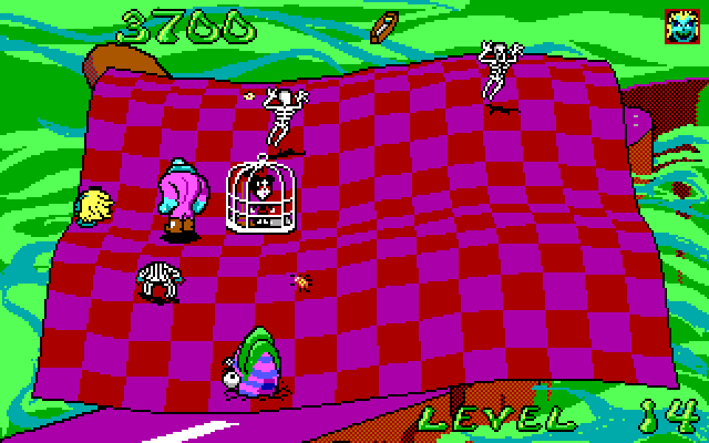 Adventures of Beetlejuice: Skeletons in the Closet IBM PC/Compatibles Screenshot: Lot's of chaos!