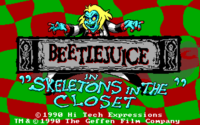 Adventures of Beetlejuice: Skeletons in the Closet IBM PC/Compatibles Screenshot: Title screen.