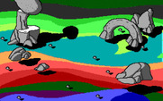 Adventures of Beetlejuice: Skeletons in the Closet for IBM PC/Compatibles - The introduction to level 5.