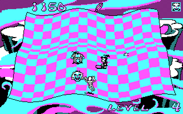 Adventures of Beetlejuice: Skeletons in the Closet IBM PC/Compatibles Screenshot: Watch out for those skeletons!