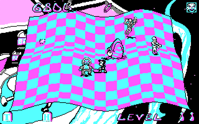 Adventures of Beetlejuice: Skeletons in the Closet IBM PC/Compatibles Screenshot: The board is starting to get crowded.