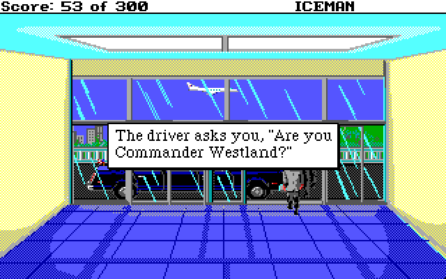 Code-Name: Iceman IBM PC/Compatibles Screenshot: At the airport...