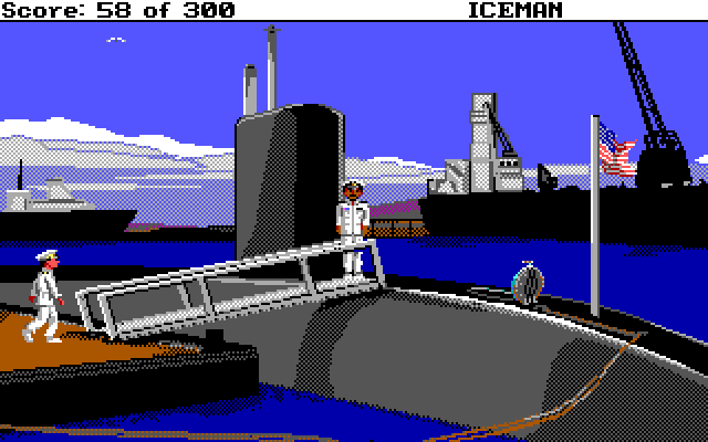 Code-Name: Iceman IBM PC/Compatibles Screenshot: Boarding a submarine...