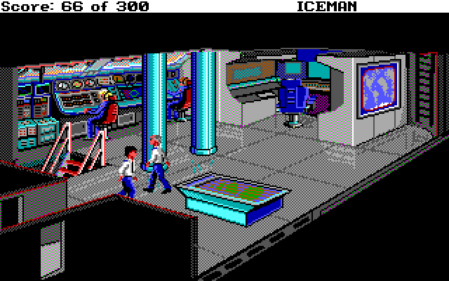 Code-Name: Iceman IBM PC/Compatibles Screenshot: The submarine command post.