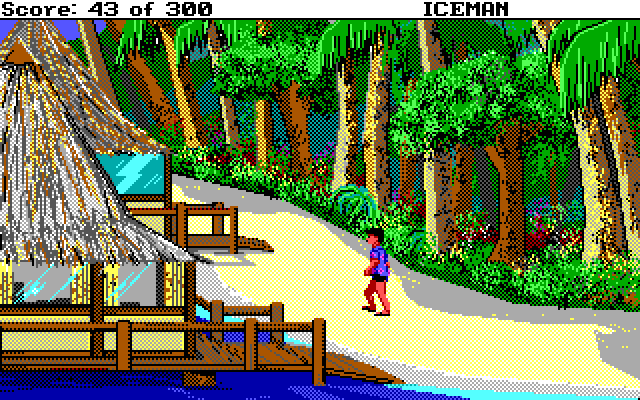 Code-Name: Iceman IBM PC/Compatibles Screenshot: Exploring this jungle island...