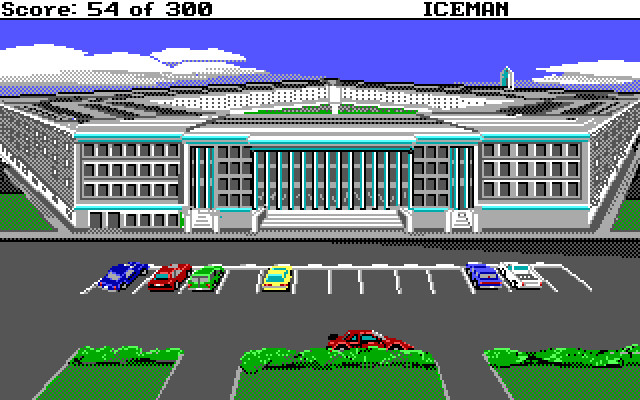 Code-Name: Iceman IBM PC/Compatibles Screenshot: Arriving at the Pentagon.