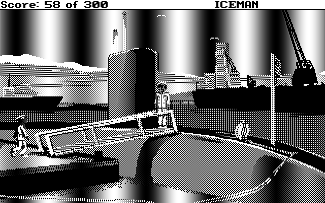 Code-Name: Iceman IBM PC/Compatibles Screenshot: Boarding a submarine...
