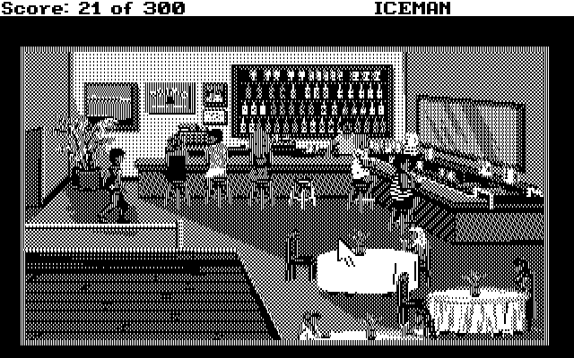 Code-Name: Iceman IBM PC/Compatibles Screenshot: Walking into a bar...
