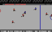 International Hockey for IBM PC/Compatibles - Red team has the puck...