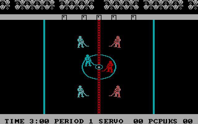 International Hockey IBM PC/Compatibles Screenshot: The game begins...
