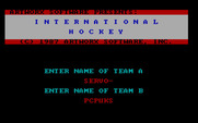 International Hockey for IBM PC/Compatibles - Setting up the players.