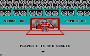 International Hockey for IBM PC/Compatibles - Ready? player one is the goalie.