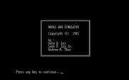 Naval War Simulator for IBM PC/Compatibles - Title screen.