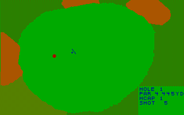 NCR Country Club IBM PC/Compatibles Screenshot: Putting.