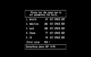 Nobunaga's Ambition for IBM PC/Compatibles - Setting up character parameters...