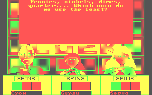 Press Your Luck IBM PC/Compatibles Screenshot: Here's the first question...