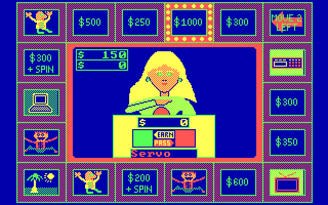Press Your Luck IBM PC/Compatibles Screenshot: Stop now for $1000....