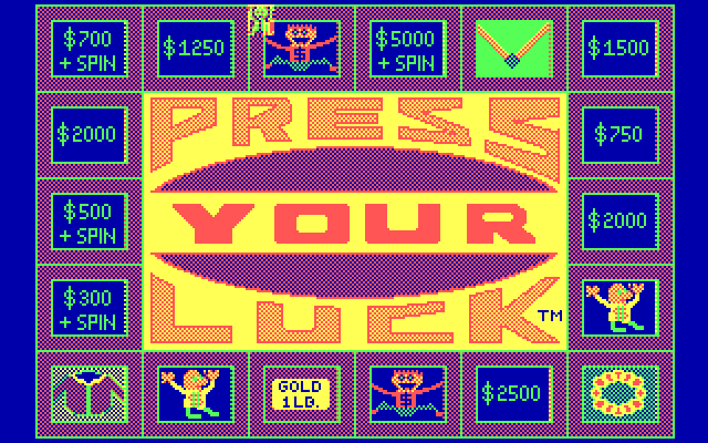 Press Your Luck IBM PC/Compatibles Screenshot: Title screen.