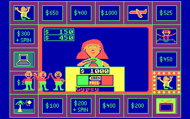 Press Your Luck IBM PC/Compatibles Screenshot: Uh oh, all money about to be lost...