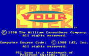 Press Your Luck for IBM PC/Compatibles - Credit screen.