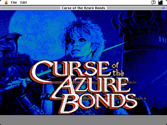 Curse of the Azure Bonds Macintosh Screenshot: Title screen 1.