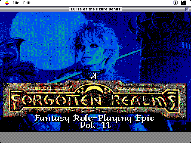 Curse of the Azure Bonds Macintosh Screenshot: Title screen 2.