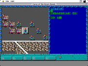 Curse of the Azure Bonds for Macintosh - The battle screen.