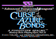 Curse of the Azure Bonds for Apple II - Title screen.