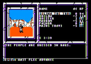 Curse of the Azure Bonds for Apple II - Some people dressed in rags are here...