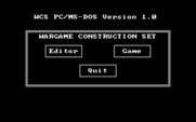 Wargame Construction Set for IBM PC/Compatibles - The main menu.