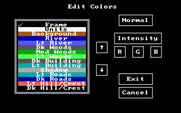 Wargame Construction Set for IBM PC/Compatibles - Editing the game colors.
