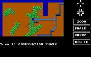 Wargame Construction Set for IBM PC/Compatibles - After setting up a scenario, one or two players can play the game.