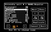 Wargame Construction Set for IBM PC/Compatibles - Setting up the friendly units.
