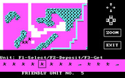 Wargame Construction Set for IBM PC/Compatibles - Placing units on the map.
