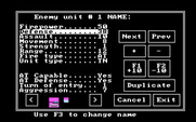 Wargame Construction Set for IBM PC/Compatibles - Setting up enemy units.
