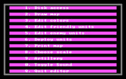 Wargame Construction Set for IBM PC/Compatibles - The editor menu.
