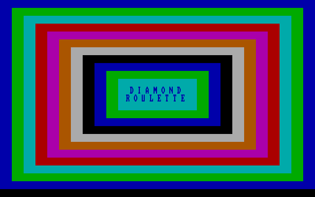 Vegas Games IBM PC/Compatibles Screenshot: Diamond Roulette: title screen.