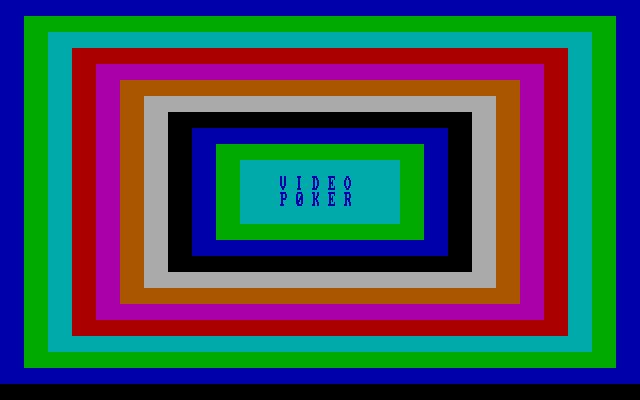 Vegas Games IBM PC/Compatibles Screenshot: Video Poker: title screen.