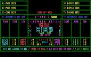 Vegas Games for IBM PC/Compatibles - Video Craps: starting a game.