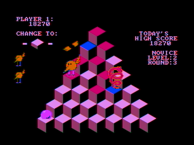J-Bird IBM PC/Compatibles Screenshot: The screen flashes different colors after you collect the green ball.