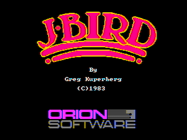 J-Bird IBM PC/Compatibles Screenshot: Title screen.