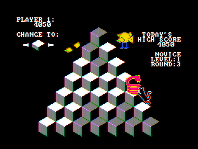 J-Bird IBM PC/Compatibles Screenshot: Flying away from the snake...