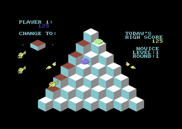 J-Bird Commodore 64 Screenshot: Avoid the blue ball, but the green one is safe to touch...